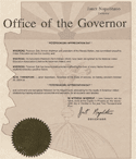 Governor's Proclaimation
