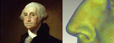 A team of researchers is using 3D laser scanners in search of the real George Washington