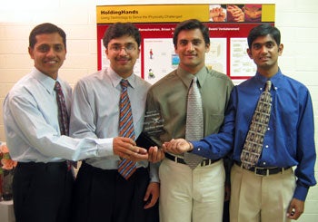 Engineering students Vish Ramachandran, Srinivas Vadrevu, Swami Venkataramani and Sriram Thaiyar