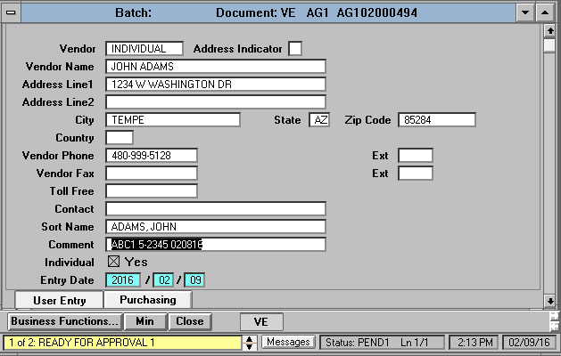vendor setup business and finance vendor setup form template