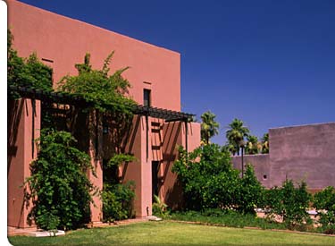 The Music Building and Nelson Fine Arts Center showcase some of ASU's distinctive architecture.