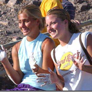 Students painting the A on A Mountain