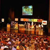 Procession of ASu Administrators and Faculty at convocation