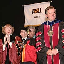 ASU President Michael Crow at inauguration ceremony