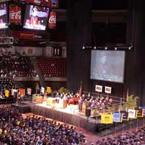 Fall 2002 graduation 
        ceremony