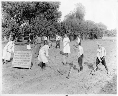 Pupils' cultivation garden, 1922