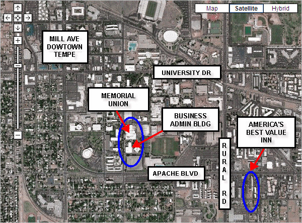 Satellite View of ASU