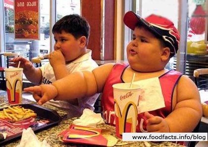 obese kids at McDonald's