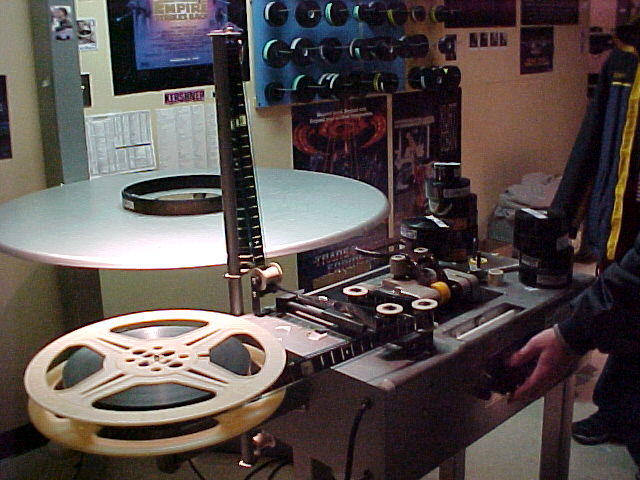 photo: threading the film, photographer Janet Barnstable