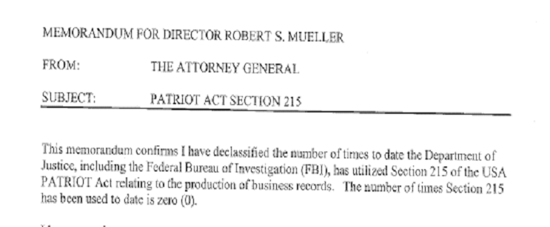Memorandum for Director Robert S. Mueller