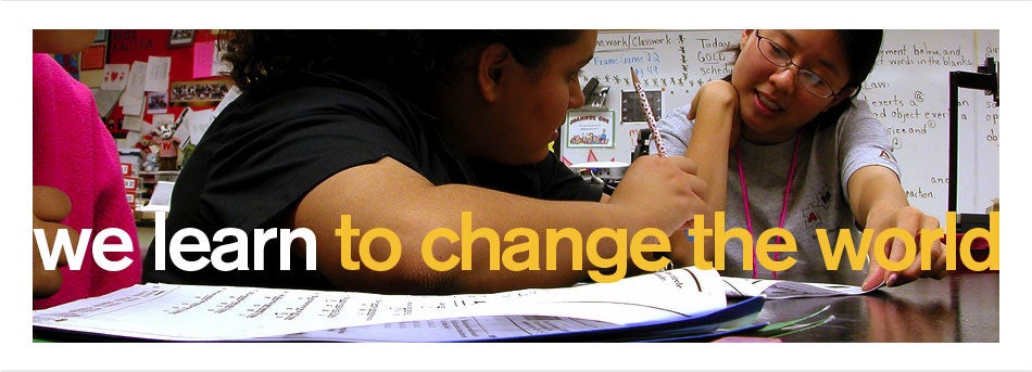 we learn to change the world
