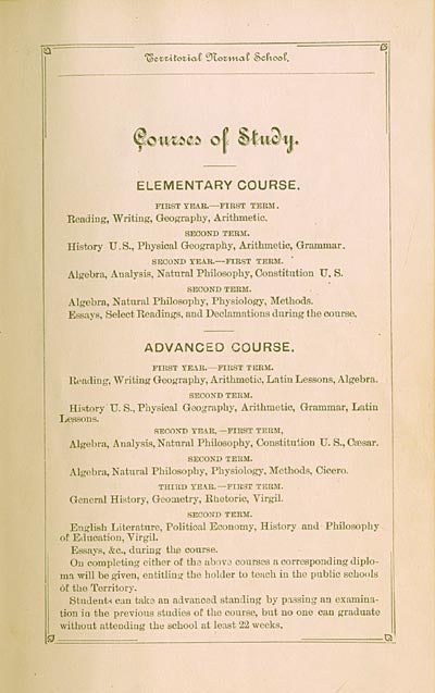 Course of Study By Hiram Bradford Farmer, page 2