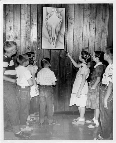 ASU Art Collection, tour of training school pupils, 1953