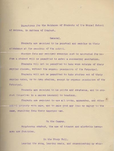 Rules of Conduct, 1898, page 2