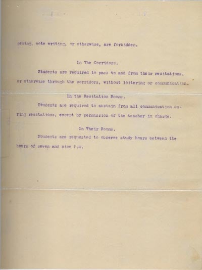 Rules of Conduct, 1898, page 3