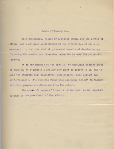 Rules of Conduct, 1898, page 4