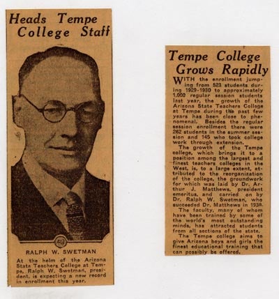 Swetman article, Arizona Republic, August 26, 1932