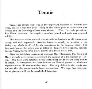 Normal Men's Tennis, El Escudo, 1914