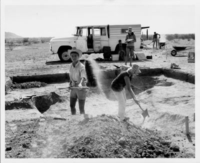 Anthropology Department 
archaeological dig, Tempe, Arizona, 1970