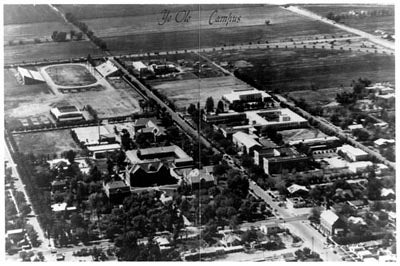 Campus aerial, 1940s