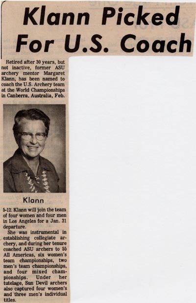 Margaret Klann, 1977