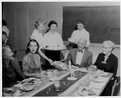  Mr. Ira D. Payne and Mrs. Payne with Graduate Students, 1956