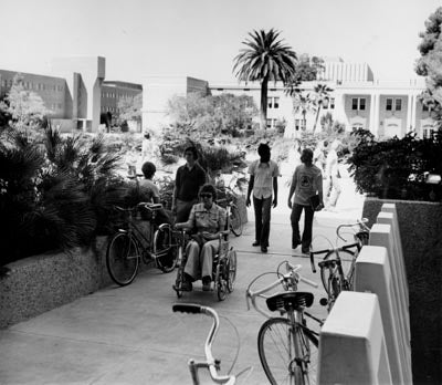 Ramp to the Hayden Library, 1970s