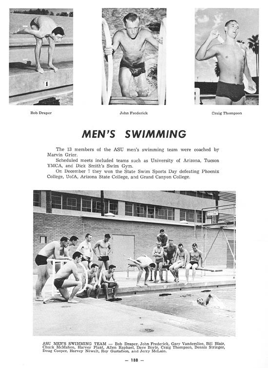 Arizona State College Men's Swim Team, 1958-59