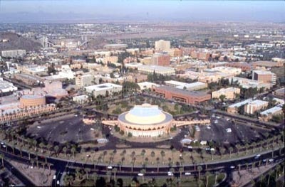 Aerial of the campus toward the northeast, 1997