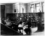 Normal School Library, second floor at Old Main, 1907