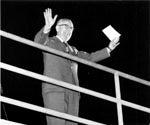 Dr. Grady Gammage atop the Memorial Union, 1958