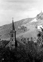 All Saints Catholic Newman Center and 'A' Mountain, ca. 1965