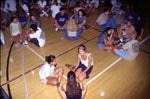 Group activity in a gym, 1990s
