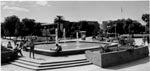 Fountain at center of campus, 1970