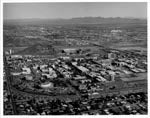Aerial of the campus, Tempe and Scottsdale toward the north, 1984