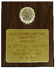 Hispanic Convocation Plaque