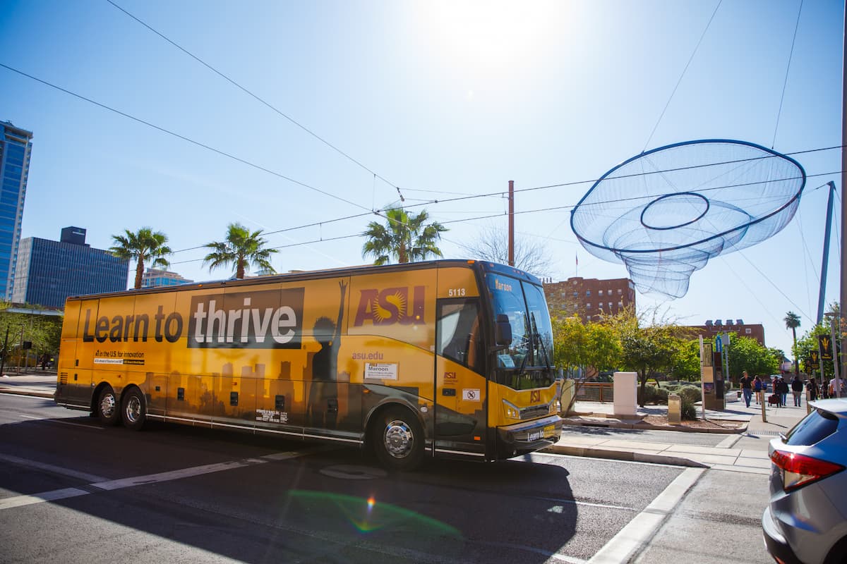 ASU gold bus