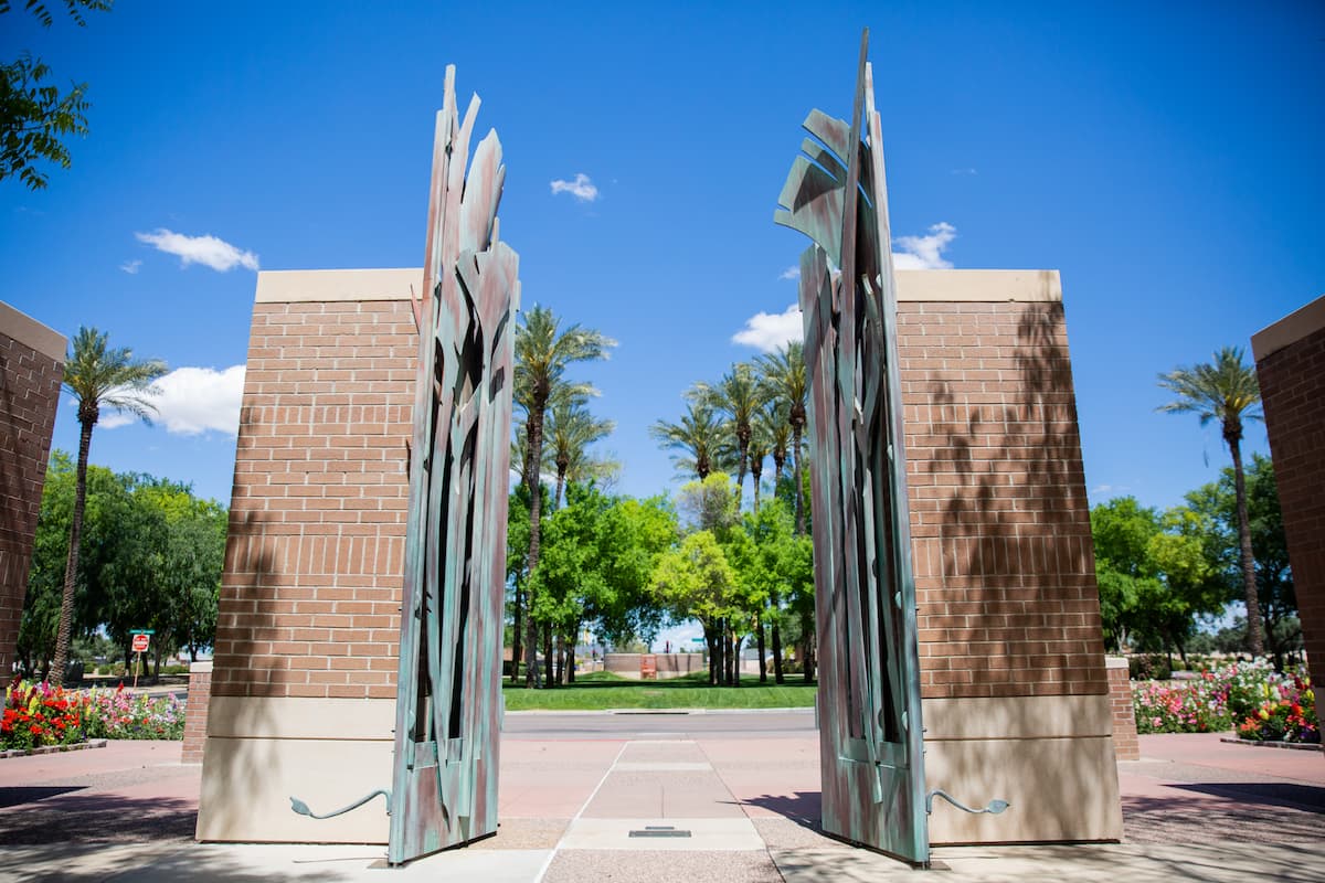 ASU West campus gate image