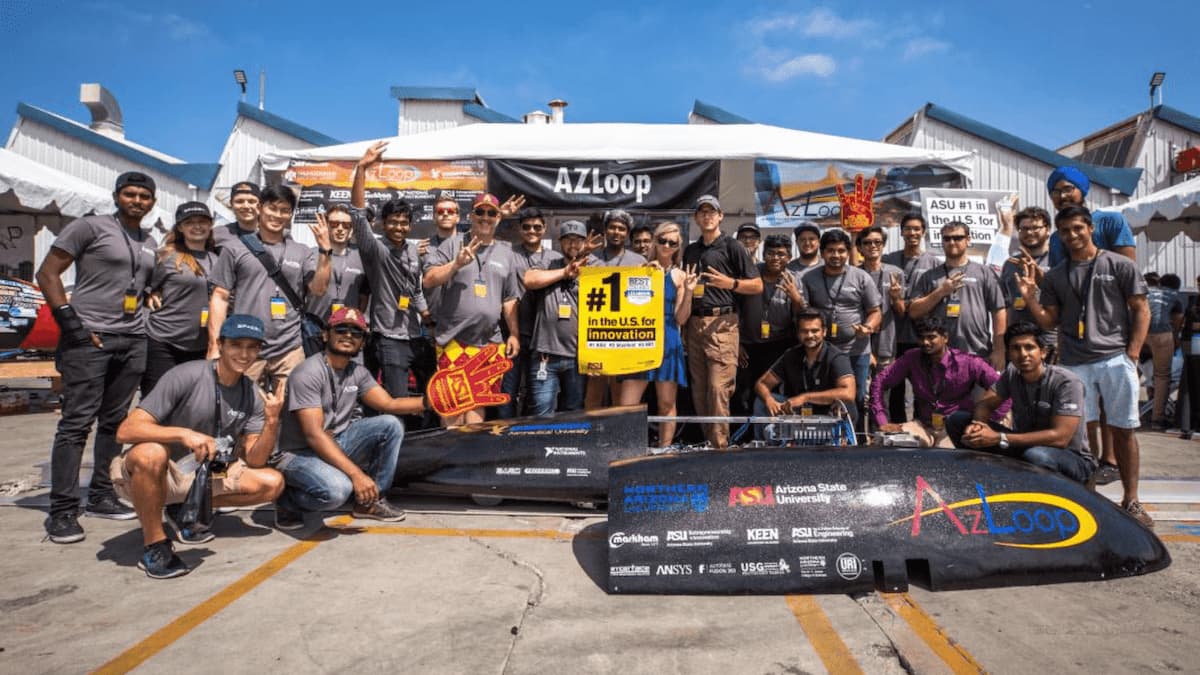 Team of student engineers at the AZ Hyperloop