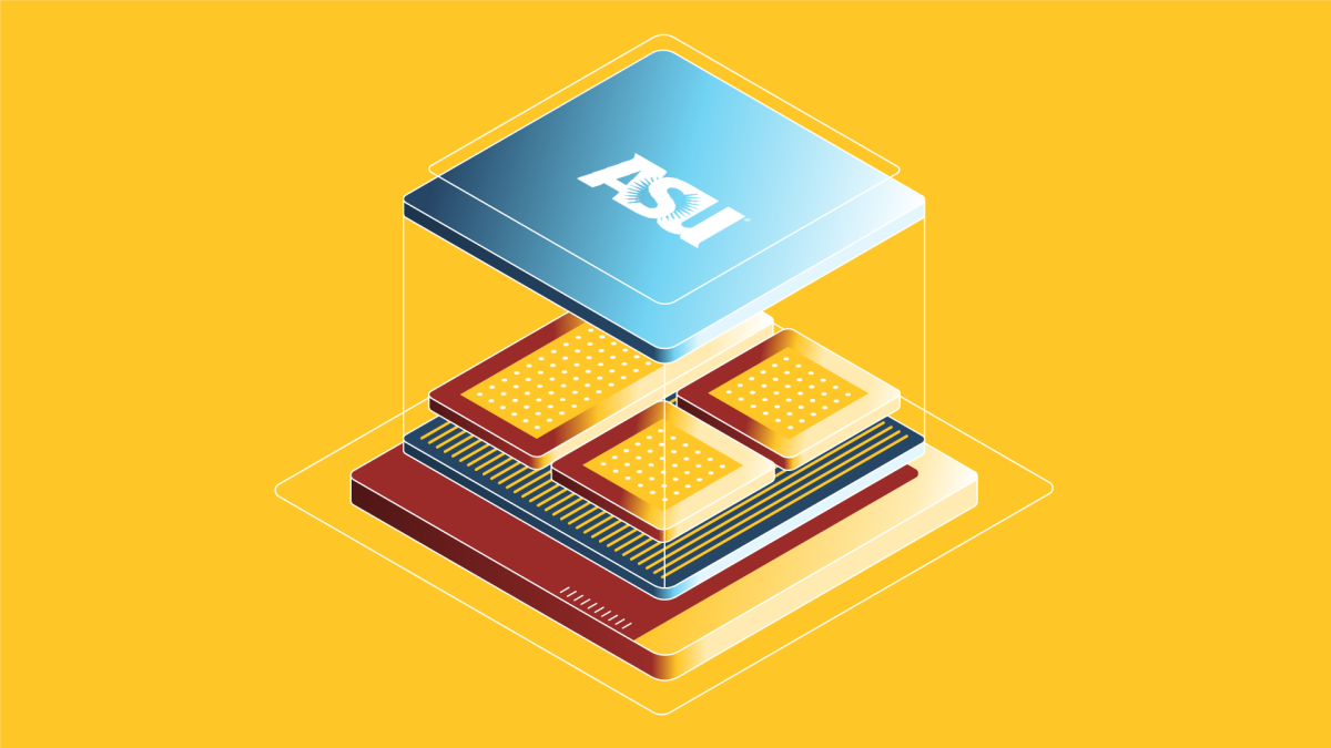 Illustration of a microchip